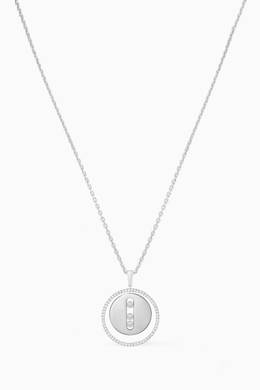 Shop Messika White Lucky Move Mm Pave Diamond Necklace In 18kt White Gold For Women Ounass Uae