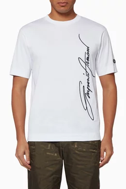 Shop Emporio Armani White Milano Logo Patch T-Shirt for MEN | Ounass Saudi  Arabia