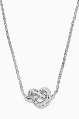 Shop Kate Spade New York Silver Loves Me Knot Necklace in Silver Plating  for WOMEN | Ounass Kuwait