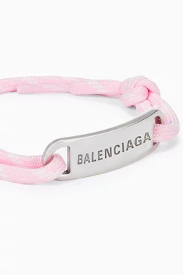 plan de estudios vitamina Capitán Brie Shop Balenciaga Pink Logo Plate Cord Bracelet in Brass & Cotton for WOMEN |  Ounass Saudi Arabia