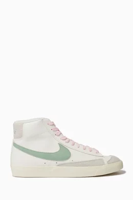 blazer mid '77 suede-trimmed leather sneakers