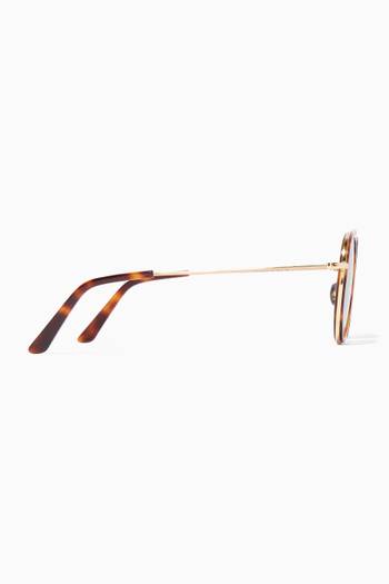 hover state of Brown Tortoise Matt Gold Eufrate Sunglasses   