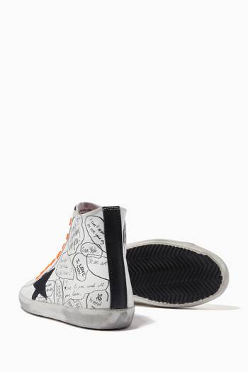 hover state of Francy Sneakers with Nubuck Star in Printed Leather       