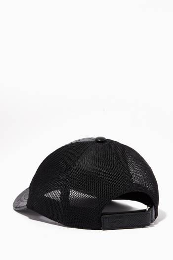 hover state of GG Baseball Hat in Embossed Leather   