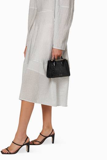 hover state of Nano Tote Bag in Croco Embossed Leather