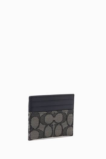 hover state of Card Case in Signature Jacquard Calf Leather    