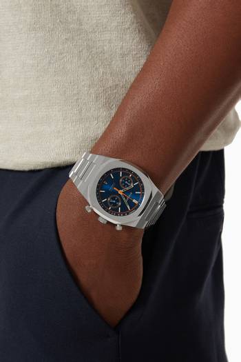 hover state of Chronografo Bracelet Soleil Blue Watch, 41.5mm       