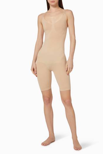 hover state of Seamless Sculpt Sculpting Bodysuit Mid Thigh       