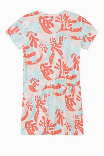hover state of Youth Alpha Printed Dress in Cotton  