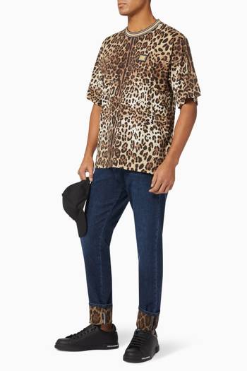 hover state of Leopard T-shirt in Cotton  