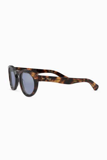 hover state of Round Sunglasses in Acetate   