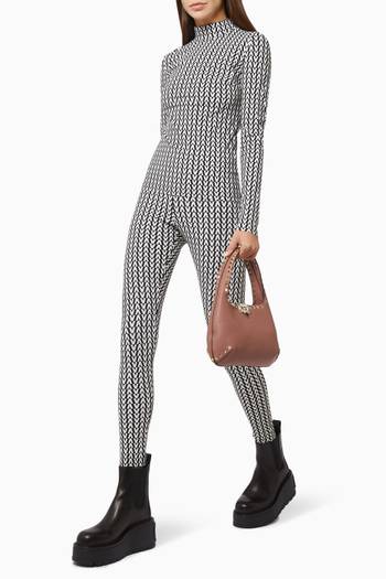 hover state of Leggings in Valentino Optical Jersey   