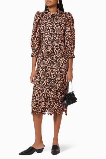hover state of Barbara Dress in Floral Lace  