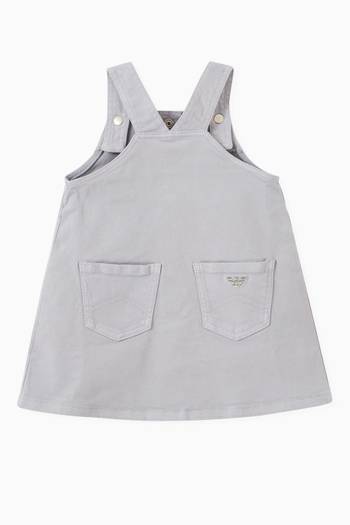 hover state of Pinafore Dress in Stretch Cotton     