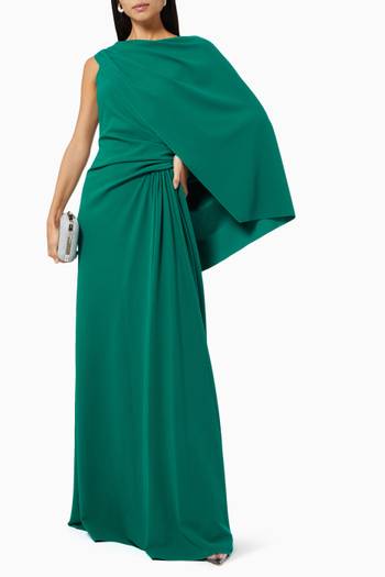 hover state of Chie Asymmetric Gown in Crepe    