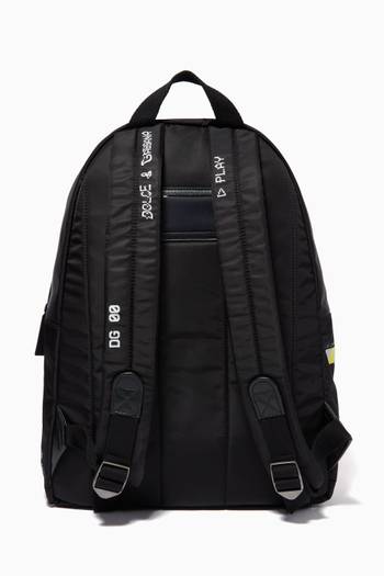 hover state of D&G Channel Backpack in Nylon       
