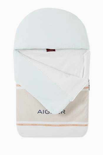 hover state of Logo Sleeping Bag in Pima Cotton Jersey 