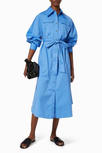 hover state of Franklin Raglan Shirt Dress in Cotton  