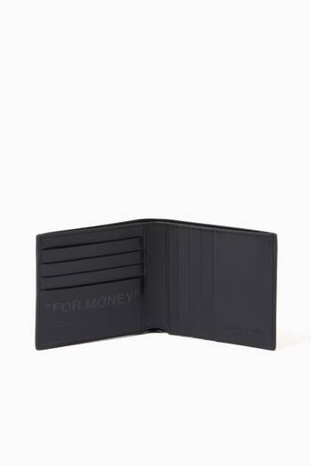 hover state of "FOR MONEY" Bi-Fold Wallet in Leather        