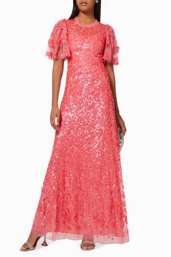 hover state of Seren Gown in Sequinned Tulle         