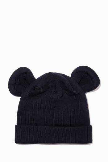 hover state of Bear Beanie in Virgin Wool Knit       