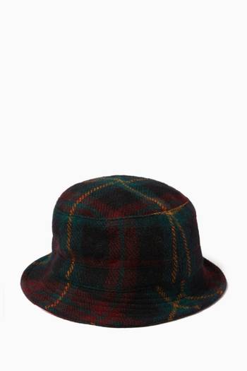 hover state of Crest Donegal Bucket Hat in Alpaca & Wool Tweed  
