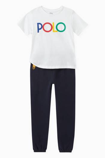 hover state of Polo Player Logo Sweatpants in Cotton Blend Fleece    