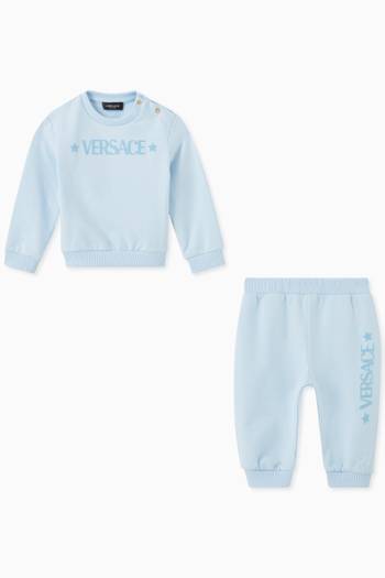 hover state of Logo Sweats Set in Cotton Terry     