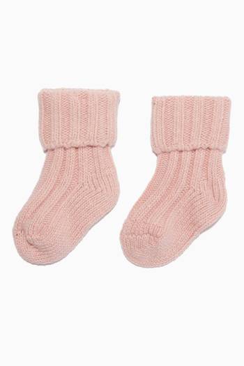 hover state of Cosy Ribbed Socks in Knit   