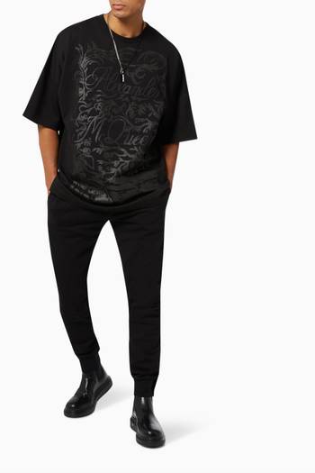 hover state of Blake Illustration Oversized T-shirt in Cotton    