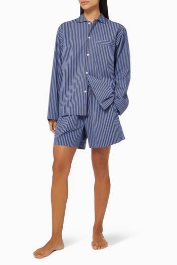 hover state of Verneuil Stripes  Poplin Pyjamas Short in Organic Cotton      