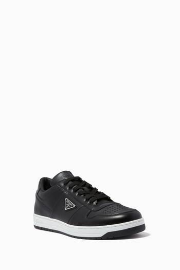hover state of Triangle Logo Sneakers in Calfskin Leather
