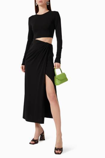 hover state of Gia Cut-out Midi Dress 