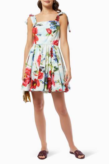 hover state of Renaissance Mini Dress in Cotton  