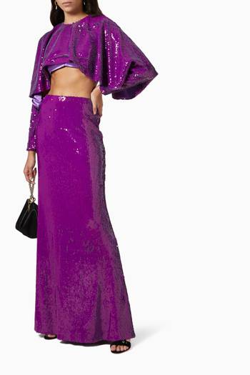 hover state of Sequin Maxi Skirt 