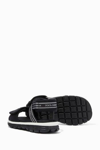 hover state of Sandals with Logo in Scuba Fabric  