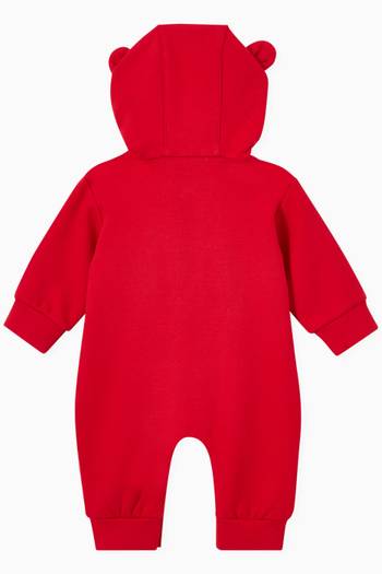 hover state of Animal Hooded Onesie in Cotton Jersey