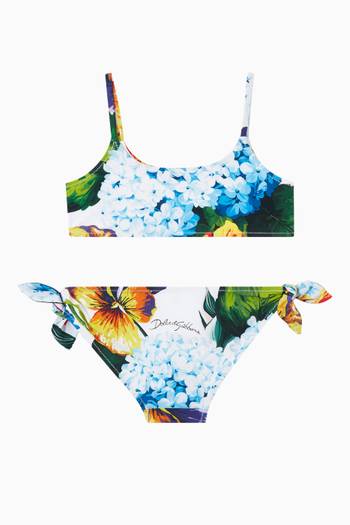hover state of Hydrangea Print Bikini Set