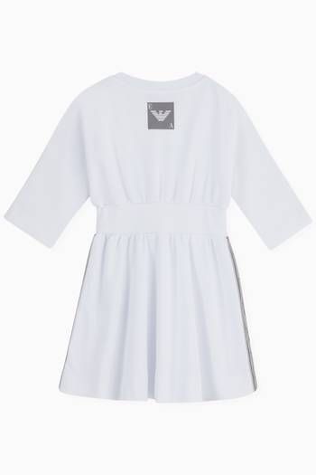hover state of EA Logo Tape Dress in Cotton     