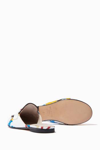 hover state of Ranuncoli Print Sandals in Leather