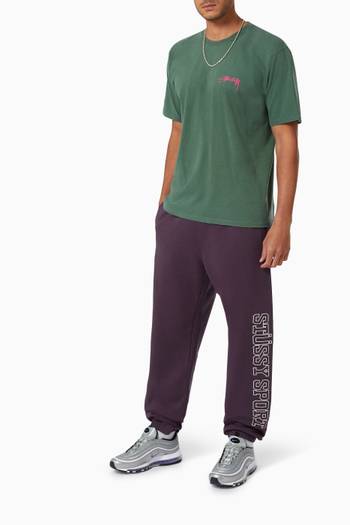 hover state of Sport Embroidered Sweatpants in Cotton Fleece   