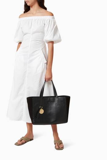 hover state of Tilda Tote in Smooth & Suede Cowhide      