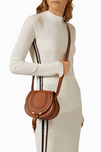 hover state of Marcie Crossbody Bag in Grained Calfskin