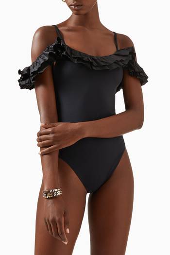 hover state of Peony Off-the-shoulder Swimsuit 