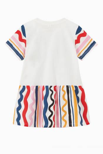 hover state of Zebra Graphic Print T-shirt Dress in Cotton Jersey   