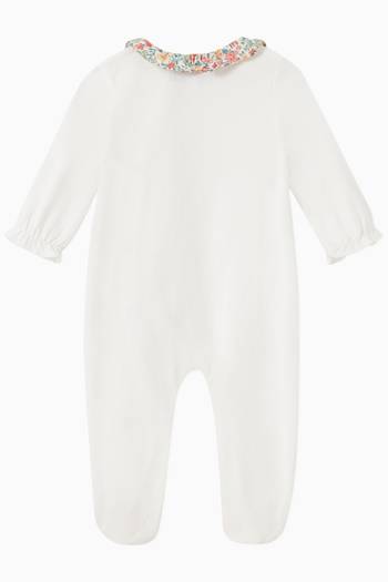 hover state of Ruffled Collar Babygrow  in Cotton Jersey