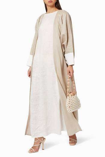 hover state of Open Abaya in Linen  