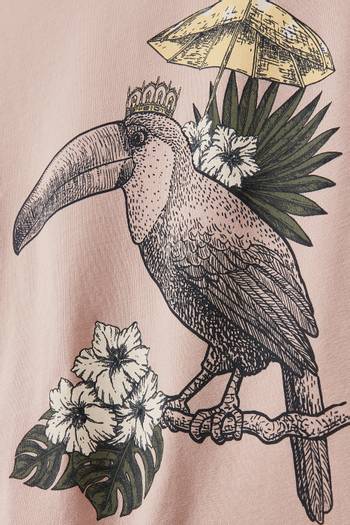 hover state of Flamingo T-shirt in Cotton 