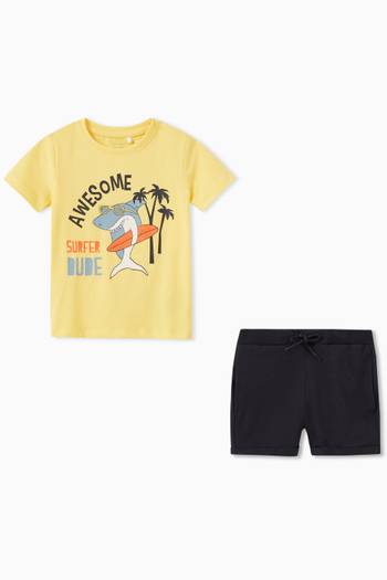 hover state of Jerl T-shirt & Shorts Set in Cotton  