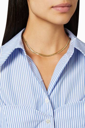 hover state of Ferrera Chain Necklace in 18kt Gold Plated Brass     